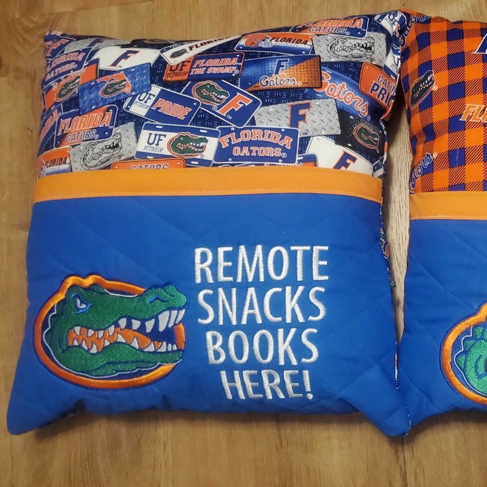 University of Florida Gators License Plate Reading Pocket Pillow 16"x16"